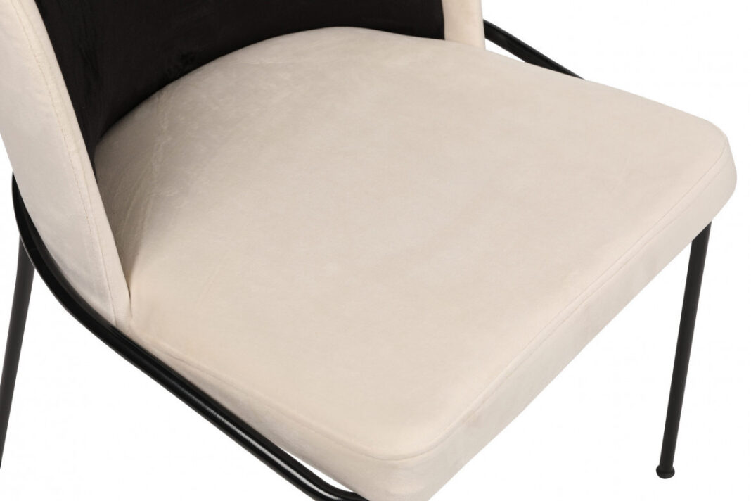 Set 4 scaune Model Dore, Crem/Negru, 54x55x86 cm Set 4 scaune Model Dore, Crem/Negru, 54x55x86 cm