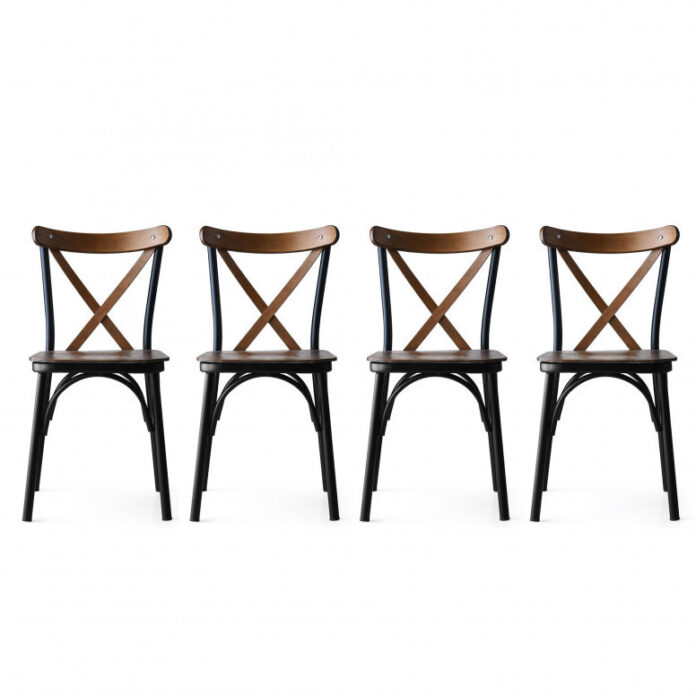 Set 4 scaune Model Ekol, Nuc, 42x41x84 cm Set 4 scaune Model Ekol, Nuc, 42x41x84 cm