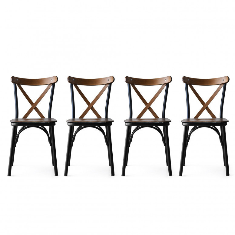 Set 4 scaune Model Ekol, Nuc, 42x41x84 cm Set 4 scaune Model Ekol, Nuc, 42x41x84 cm