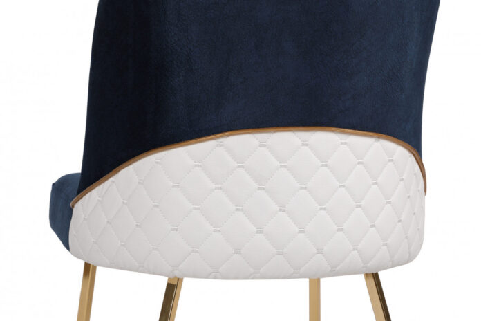 Set 4 scaune Model Madrid, Belumarin/Auriu, 50x49x90 cm Set 4 scaune Model Madrid, Belumarin/Auriu, 50x49x90 cm