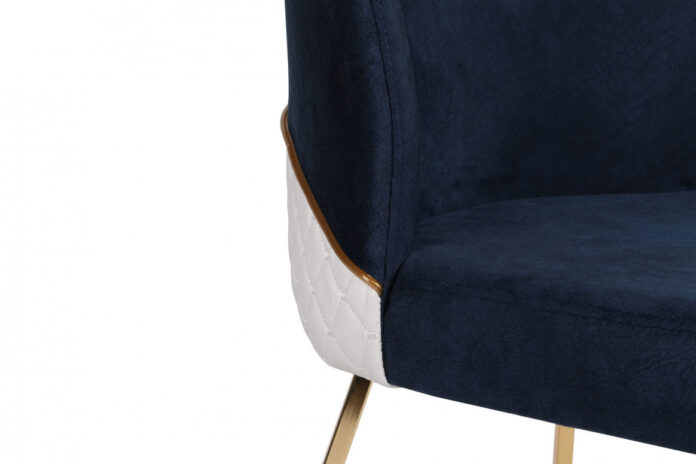 Set 4 scaune Model Madrid, Belumarin/Auriu, 50x49x90 cm Set 4 scaune Model Madrid, Belumarin/Auriu, 50x49x90 cm