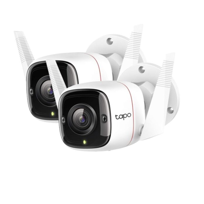 Set camere supraveghere exterior IP WiFi TP-Link TAPO C310P2, 3.89 mm, 3 MP, IR 30 m, microfon si difuzor, slot card, control prin aplicatie, detectie smart, sirena, 2 bucati Set camere supraveghere exterior IP WiFi TP-Link TAPO C310P2, 3.89 mm, 3 MP, IR 30 m, microfon si difuzor, slot card, control prin aplicatie, detectie smart, sirena, 2 bucati