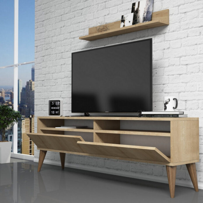 Set Comoda TV si Masuta de Cafea Model Elliott, 90x60x34.6 cm, Stejar Set Comoda TV si Masuta de Cafea Model Elliott, 90x60x34.6 cm, Stejar