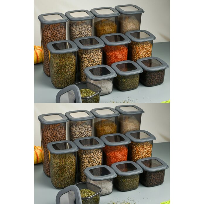 Set cutii de depozitare, 24 bucati Cluster Haven Antracit 10x10x24.5 cm Set cutii de depozitare, 24 bucati Cluster Haven Antracit 10x10x24.5 cm