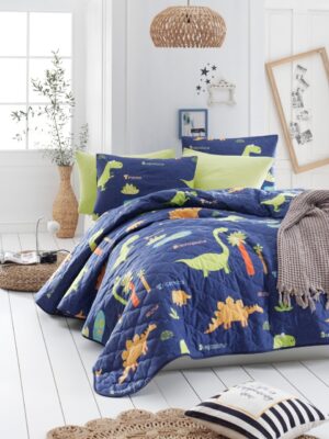 set-cuvertura-pat-dublu-model-dinolar-dark-blue416076