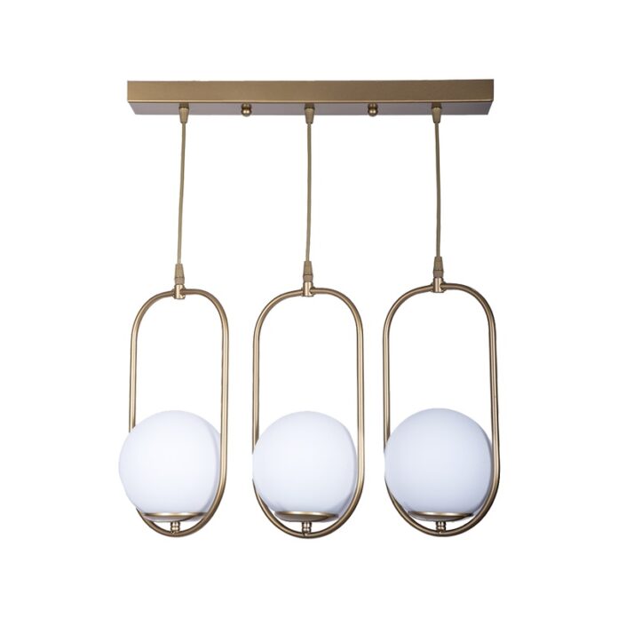 Set de 3 lustre Lavol, auriu, 50x3x70 cm Set de 3 lustre Lavol, auriu, 50x3x70 cm
