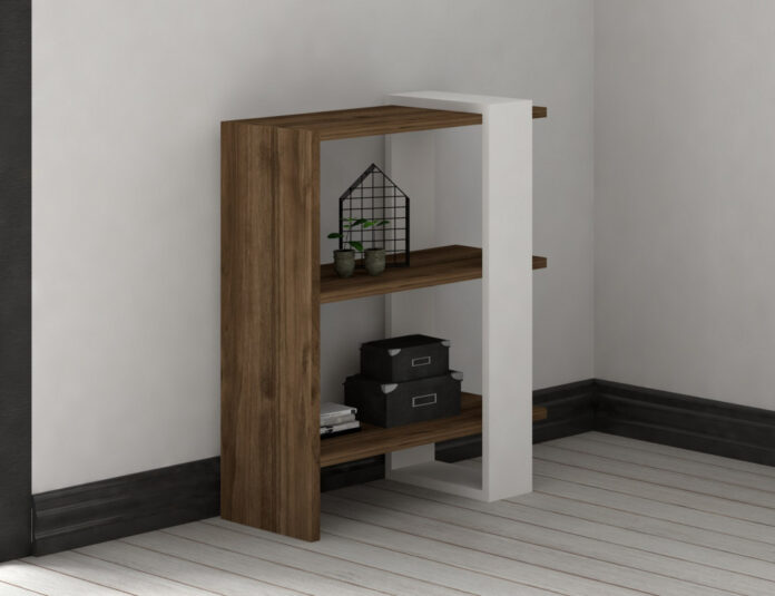 Set de mobilier pentru living Gaye, Nuc- Alb Set de mobilier pentru living Gaye, Nuc- Alb