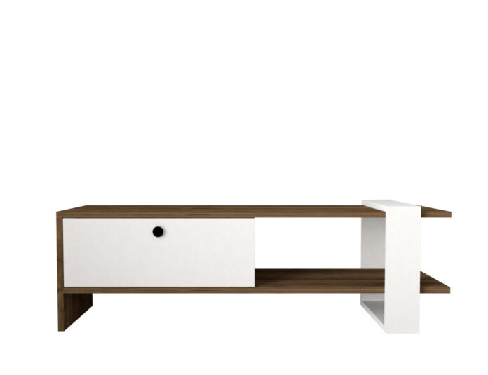 Set de mobilier pentru living Gaye, Nuc- Alb Set de mobilier pentru living Gaye, Nuc- Alb