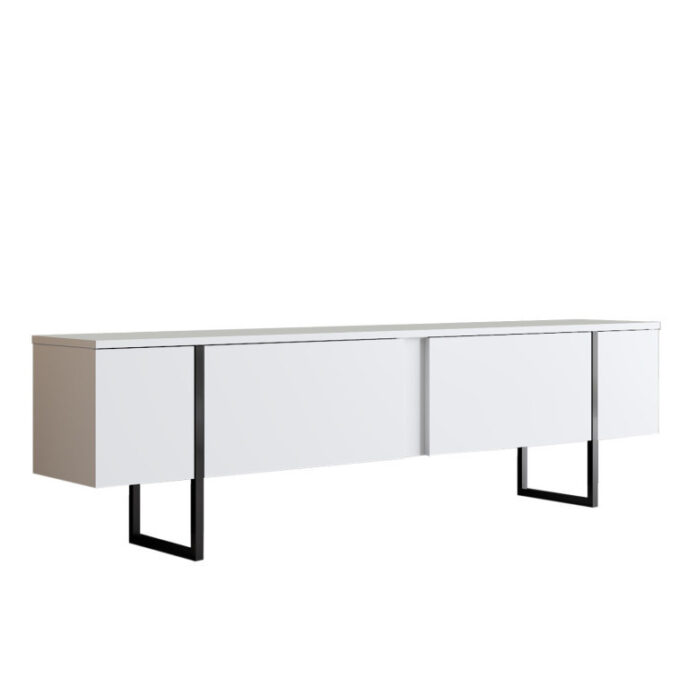 Set de mobilier pentru living Luxe, Alb Negru Set de mobilier pentru living Luxe, Alb Negru