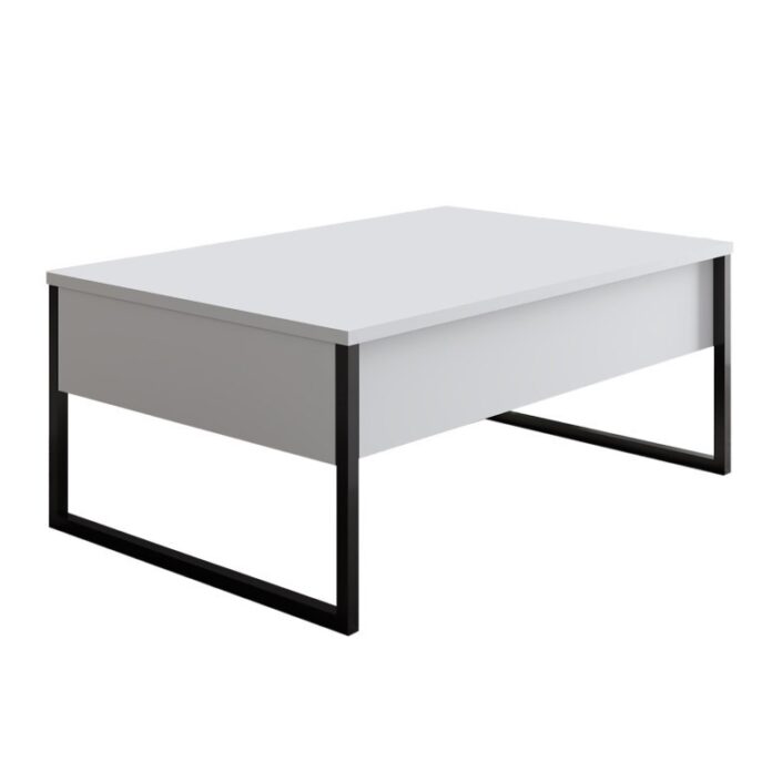 Set de mobilier pentru living Luxe, Alb Negru Set de mobilier pentru living Luxe, Alb Negru
