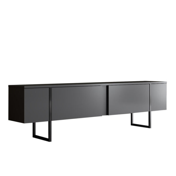 Set de mobilier pentru living Luxe, Antracit- Negru Set de mobilier pentru living Luxe, Antracit- Negru