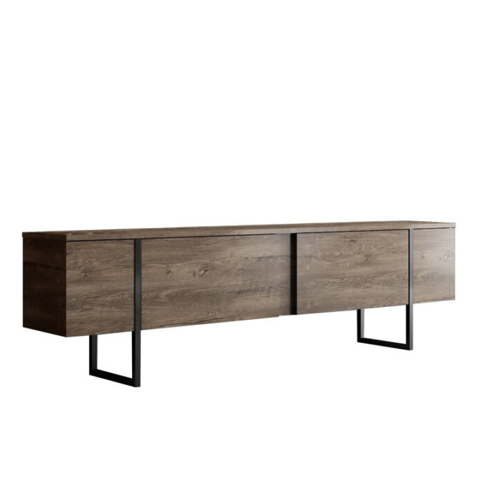 Set de mobilier pentru living Luxe, Nuc- Negru Set de mobilier pentru living Luxe, Nuc- Negru
