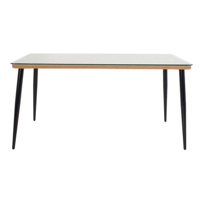 Set Masa si Scaune de Exterior, 5 Piese, Model Naoki, Natural/Negru, 160x90x78 cm Set Masa si Scaune de Exterior, 5 Piese, Model Naoki, Natural/Negru, 160x90x78 cm