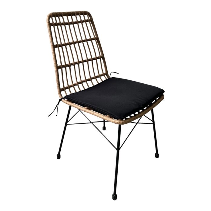 Set Masa si Scaune de Exterior, 5 Piese, Model Naoki, Natural/Negru, 160x90x78 cm Set Masa si Scaune de Exterior, 5 Piese, Model Naoki, Natural/Negru, 160x90x78 cm