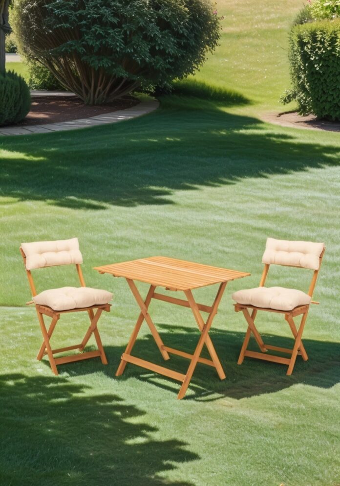 Set masa si scaune de gradina (3 piese) My003A Crem 80x72x60 cm Set masa si scaune de gradina (3 piese) My003A Crem 80x72x60 cm