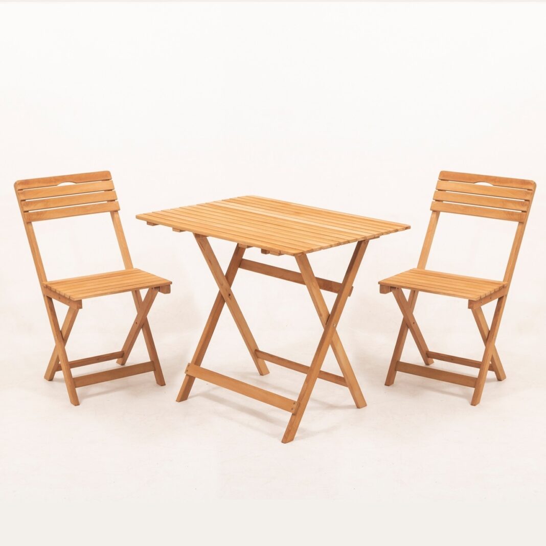 Set masa si scaune de gradina (3 piese) My003A Crem 80x72x60 cm Set masa si scaune de gradina (3 piese) My003A Crem 80x72x60 cm