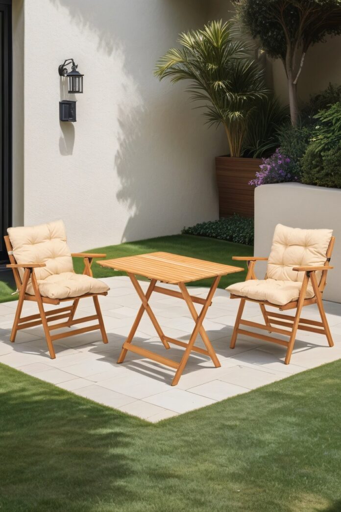 Set masa si scaune de gradina (3 piese) My025 Crem 60x74x80 cm Set masa si scaune de gradina (3 piese) My025 Crem 60x74x80 cm