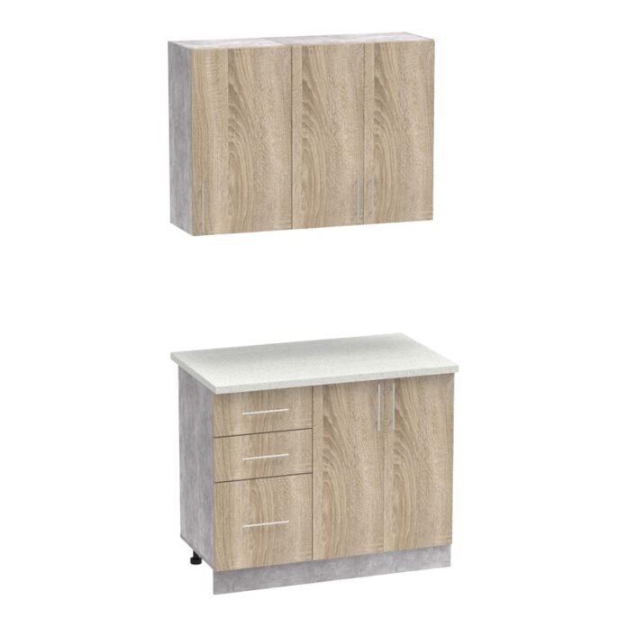 Set mobilă de bucătărie Festa I, stejar sonoma/gri deschis, 100x60x85 cm Set mobilă de bucătărie Festa I, stejar sonoma/gri deschis, 100x60x85 cm