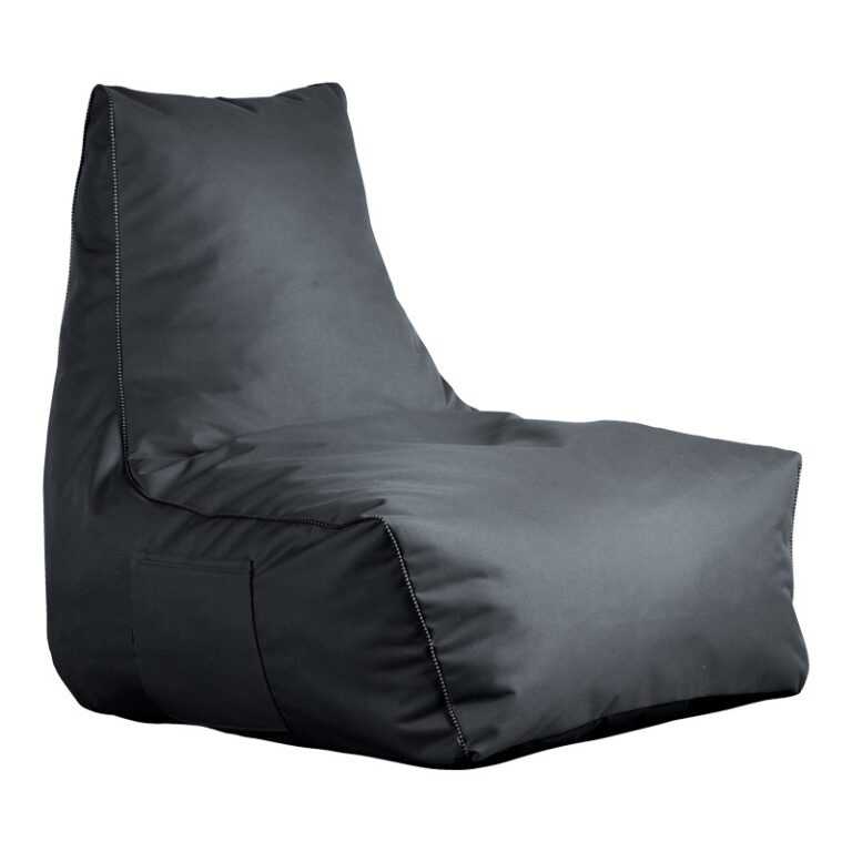 Șezlong Leverian, gri antracit, 76x82x65 cm