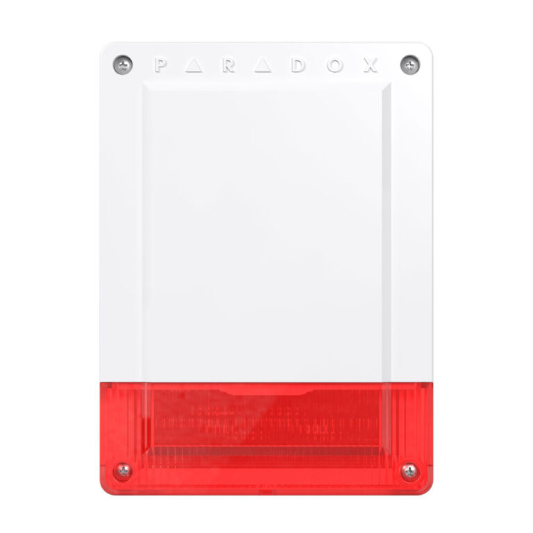 Sirena de exterior stroboscopica wireless Paradox SR250, 100 dB, 433/868 MHz, RF 70 m
