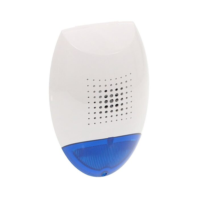 Sirena stroboscopica de exterior Satel SD-3001 BL, avertizare acustica, 120 dB, LED, tamper, albastra