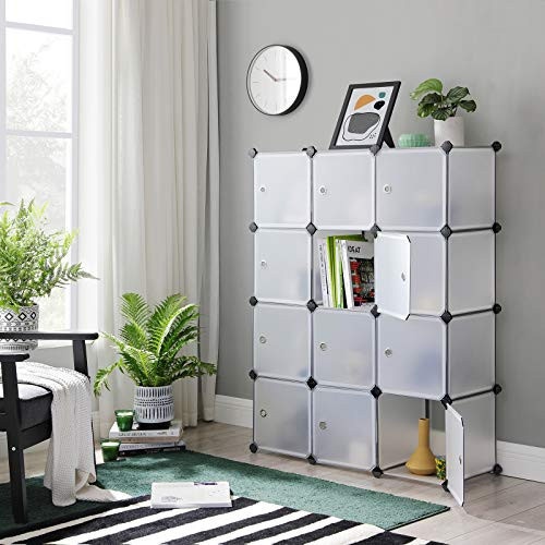 Sistem de depozitare modular din plastic, 12 cuburi Model Danny, Alb/Negru, 93x31x123 cm Sistem de depozitare modular din plastic, 12 cuburi Model Danny, Alb/Negru, 93x31x123 cm
