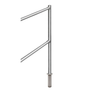 Stalp intermediar de capat pentru suport balustrada K-KIVO, inox, ingropat Stalp intermediar de capat pentru suport balustrada K-KIVO, inox, ingropat