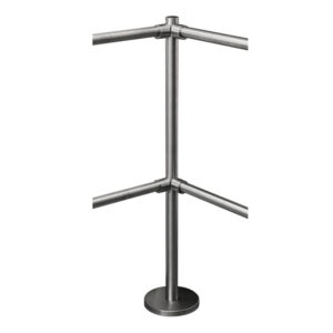 Stalp intermediar de cot pentru suport balustrade K-SO, inox, aparent Stalp intermediar de cot pentru suport balustrade K-SO, inox, aparent