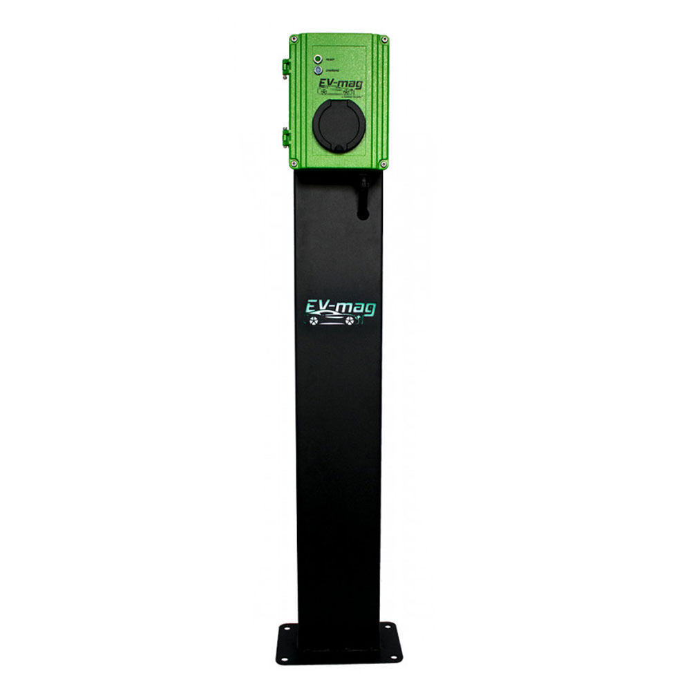 Statie fixa incarcare masini electrice EV-MAG GS311T2GOS, 11 kW, type 2, trifazat, montaj pe stativ