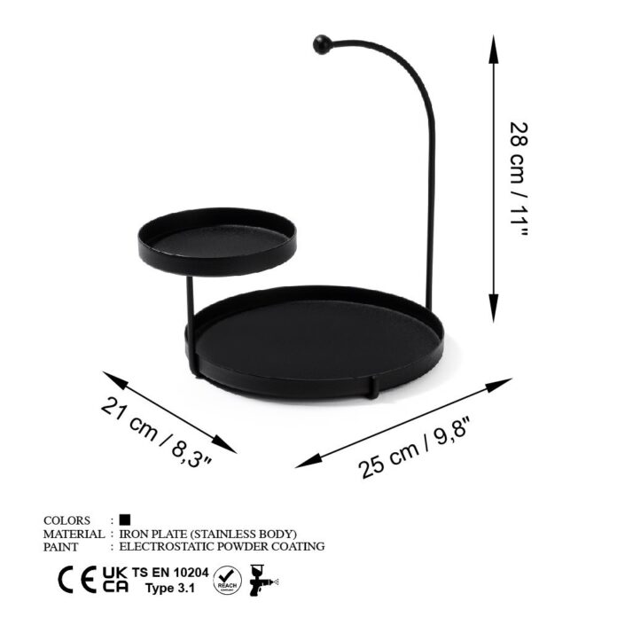 Suport bijuterii Model Hudson, Negru, 25x21x28 cm Suport bijuterii Model Hudson, Negru, 25x21x28 cm