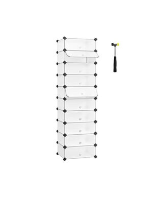 Suport de pantofi, Songmics, 10 compartimente, 40 x 30 x 17 cm, LPC10W, 20 perechi Suport de pantofi, Songmics, 10 compartimente, 40 x 30 x 17 cm, LPC10W, 20 perechi
