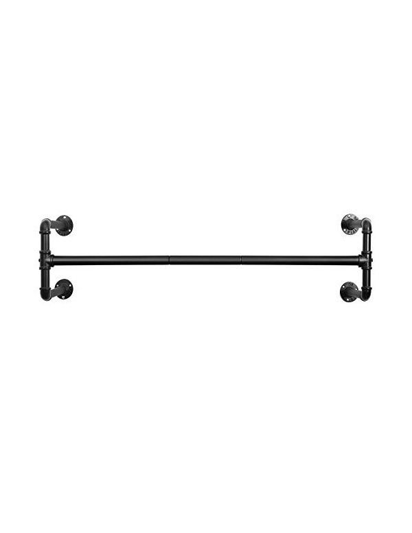 Suport pentru haine montat pe perete, Songmics, Negru, HSR64BK, 110 x 30 x 29 cm Suport pentru haine montat pe perete, Songmics, Negru, HSR64BK, 110 x 30 x 29 cm