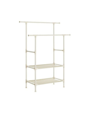 Suport pentru umerase cu rafturi, Songmics, Alb, 70 Kg, RDR02WT, 171 x 114 x 45 cm Suport pentru umerase cu rafturi, Songmics, Alb, 70 Kg, RDR02WT, 171 x 114 x 45 cm