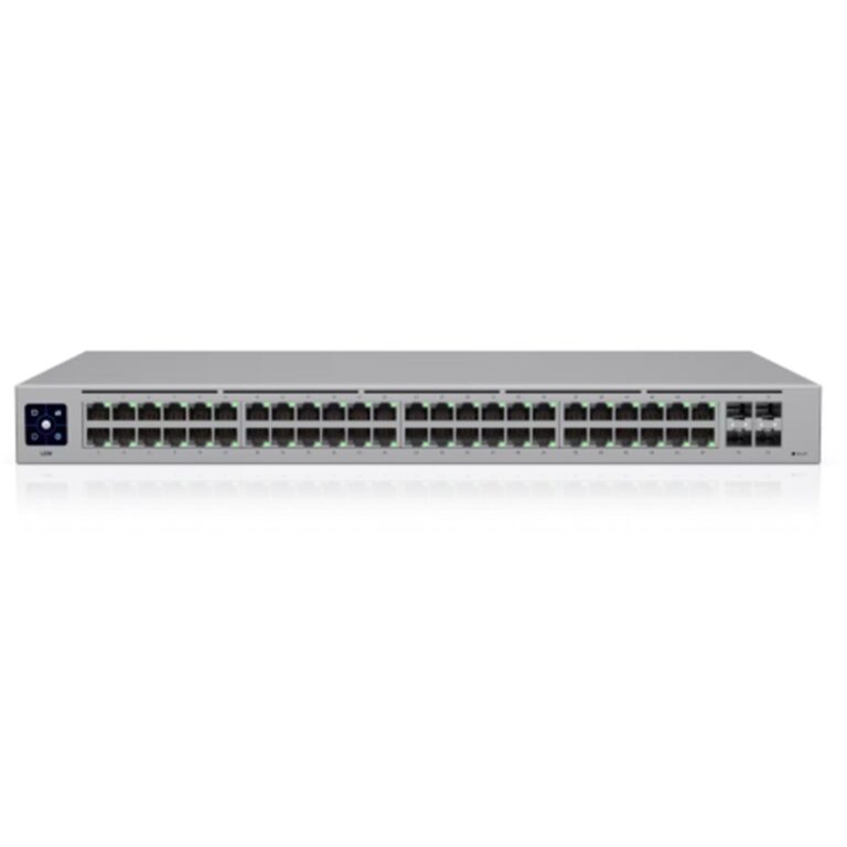 Switch 48 porturi Ubiquiti UniFi USW-48-EU, 104 Gbps, 4 porturi SFP, cu management