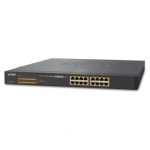 Switch cu 16 porturi PoE Planet GSW-1600HP, buget total PoE 220W, fara management Switch cu 16 porturi PoE Planet GSW-1600HP, buget total PoE 220W, fara management