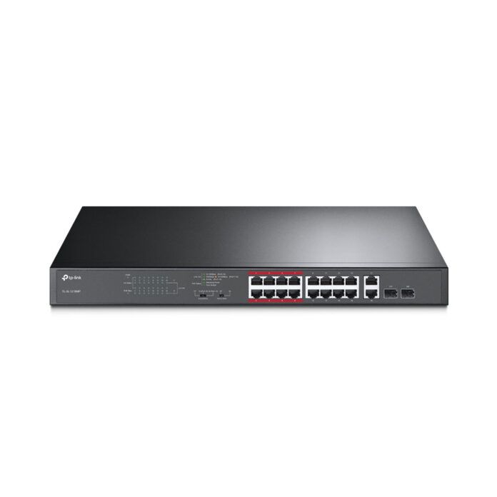 Switch cu 16 porturi TP-Link TL-SL1218MP, 8000 MAC, 7.2 Gbps, PoE Switch cu 16 porturi TP-Link TL-SL1218MP, 8000 MAC, 7.2 Gbps, PoE