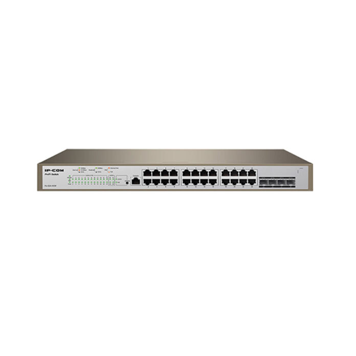 Switch cu 24 de porturi IP-COM PRO-S24-410W, 56 Gbps, 41.7 Mpps, cu management Switch cu 24 de porturi IP-COM PRO-S24-410W, 56 Gbps, 41.7 Mpps, cu management