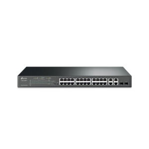 Switch cu 24 de porturi TP-Link T1500-28PCT(TL-SL2428P), 4 porturi PoE+, 8000 MAC, 12.8 Gbps, cu management Switch cu 24 de porturi TP-Link T1500-28PCT(TL-SL2428P), 4 porturi PoE+, 8000 MAC, 12.8 Gbps, cu management