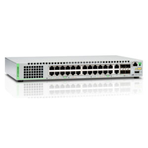 Switch cu 24 porturi Allied Telesis AT-GS924MX-50, 92 Gbps, 68.44 Mpps, 16.000 MAC, 2 porturi cupru SFP, 2 sloturi SFP/SFP+, cu management Switch cu 24 porturi Allied Telesis AT-GS924MX-50, 92 Gbps, 68.44 Mpps, 16.000 MAC, 2 porturi cupru SFP, 2 sloturi SFP/SFP+, cu management