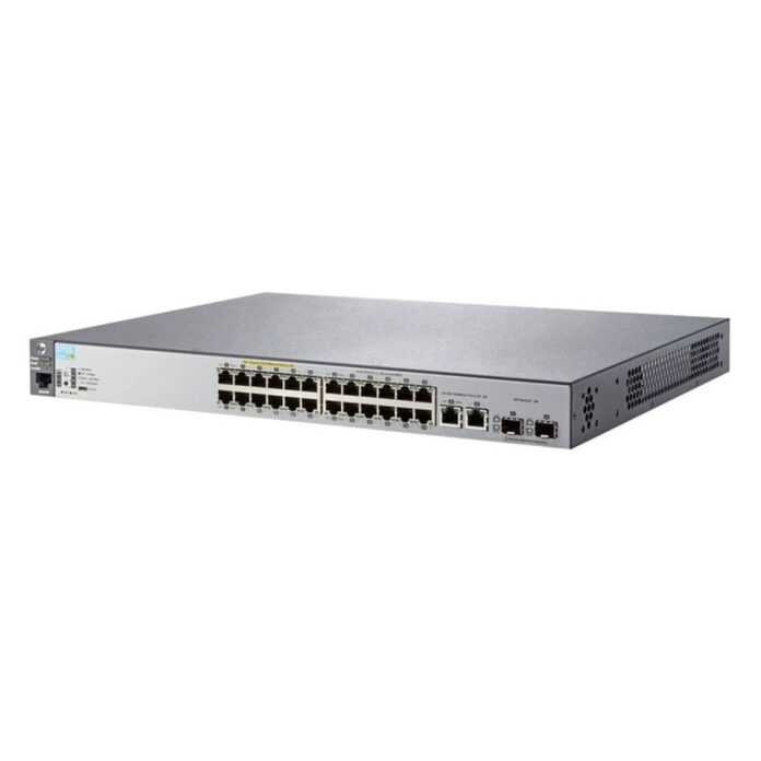 Switch cu 24 porturi Aruba J9779A, 12.8 Gbps, 2 porturi SFP, PoE, 1U, cu management Switch cu 24 porturi Aruba J9779A, 12.8 Gbps, 2 porturi SFP, PoE, 1U, cu management