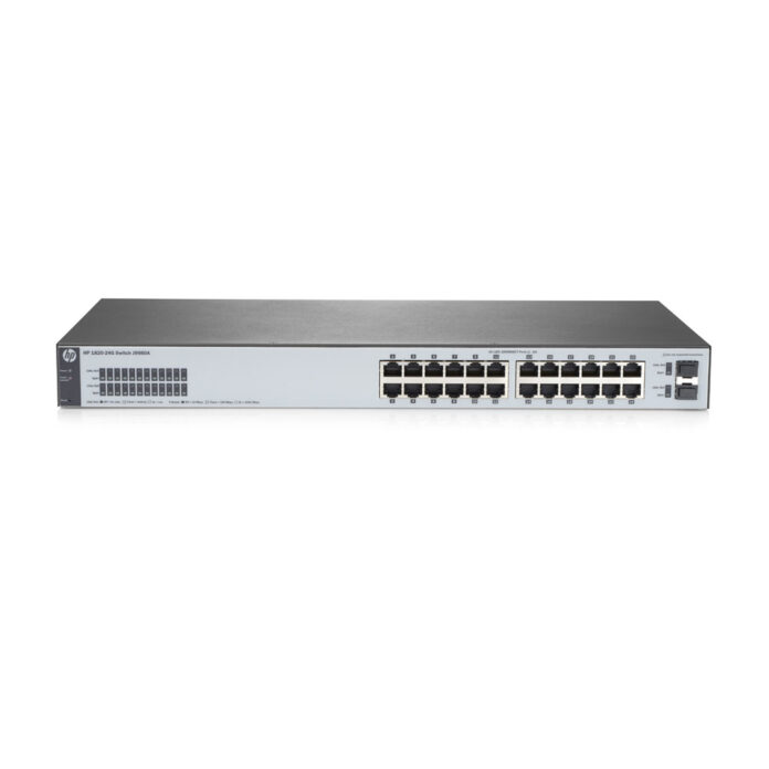 Switch cu 24 porturi Aruba J9980A, 52 Gbps, 38.6 Mpps, 8.000 MAC, 2 porturi SFP, 1U, cu management Switch cu 24 porturi Aruba J9980A, 52 Gbps, 38.6 Mpps, 8.000 MAC, 2 porturi SFP, 1U, cu management