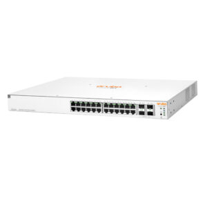 Switch cu 24 porturi Aruba JL684A, 128 Gbps, 95.23 Mpps, 4 porturi SFP/SFP+, 1U, PoE, cu management Switch cu 24 porturi Aruba JL684A, 128 Gbps, 95.23 Mpps, 4 porturi SFP/SFP+, 1U, PoE, cu management