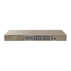 Switch cu 24 porturi Tenda TEF1126P-24-250W, 8.8 Gbps, 6.55 Mpps, 16000 MAC, PoE, fara management Switch cu 24 porturi Tenda TEF1126P-24-250W, 8.8 Gbps, 6.55 Mpps, 16000 MAC, PoE, fara management