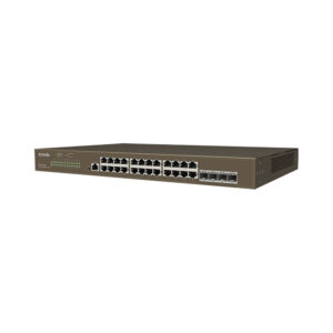 Switch cu 24 porturi Tenda TEG3328F, 10/100/1000 Mbps, 4 SFP, 16000 MAC, cu management Switch cu 24 porturi Tenda TEG3328F, 10/100/1000 Mbps, 4 SFP, 16000 MAC, cu management