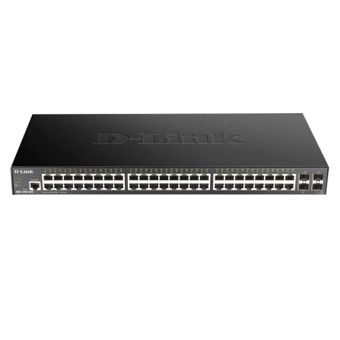 Switch cu 48 porturi D-Link DGS-1250-52X, 176 Gbps, 130.95 Mpps, 32.000 MAC, 4 porturi SFP, cu management Switch cu 48 porturi D-Link DGS-1250-52X, 176 Gbps, 130.95 Mpps, 32.000 MAC, 4 porturi SFP, cu management
