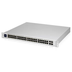 Switch cu 48 porturi Ubiquiti UniFi USW-PRO-48-POE, 176 Gbps, 4 porturi SFP+, 1U, PoE++, cu management Switch cu 48 porturi Ubiquiti UniFi USW-PRO-48-POE, 176 Gbps, 4 porturi SFP+, 1U, PoE++, cu management
