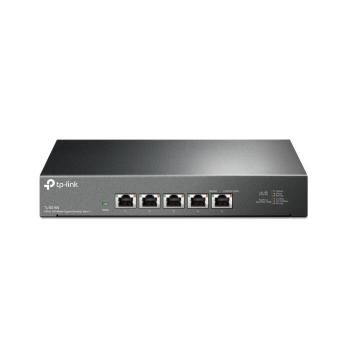 Switch cu 5 porturi Multi-Gigabit TP-Link TL-SX105, 10 Gbps, plug & play, fara management Switch cu 5 porturi Multi-Gigabit TP-Link TL-SX105, 10 Gbps, plug & play, fara management