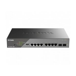 Switch cu 8 porturi Gigabit D-Link DSS-200G-10MP, 2 porturi SFP, 20 Gbps, 14.88 Mpps, 8.000 MAC, 1U, PoE, cu management Switch cu 8 porturi Gigabit D-Link DSS-200G-10MP, 2 porturi SFP, 20 Gbps, 14.88 Mpps, 8.000 MAC, 1U, PoE, cu management