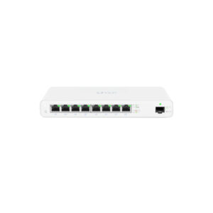 Switch cu 8 porturi Gigabit Ubiquiti UISP-S, 18 Gbps, 13.392 Mpps, 1 port SFP, PoE, cu management Switch cu 8 porturi Gigabit Ubiquiti UISP-S, 18 Gbps, 13.392 Mpps, 1 port SFP, PoE, cu management