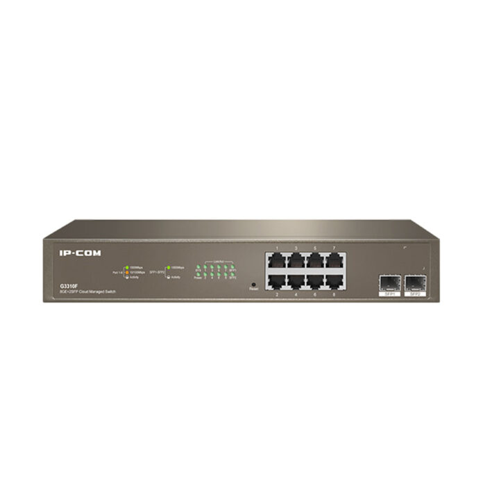 Switch cu 8 porturi IP-COM G3310F, 20 Gbps, 14.9 Mpps, 16000 MAC, cu management Switch cu 8 porturi IP-COM G3310F, 20 Gbps, 14.9 Mpps, 16000 MAC, cu management